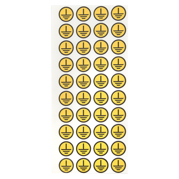 Самоклеящаяся этикетка "Заземление" 20*20мм EKF