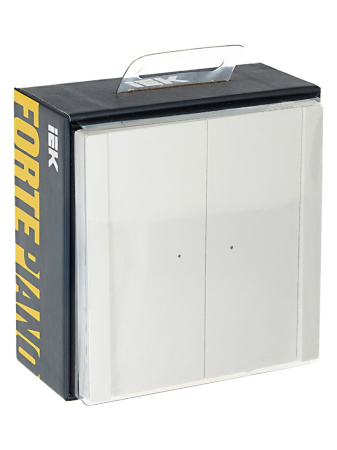 Фортепиано белый переключатель 2кл с подсветкой скрытая 10А IP20 