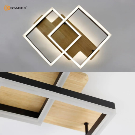 Светильник потолочный (люстра) свд 120Вт 3000-6500К 12000лм черный пульт диммер