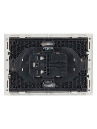 Фортепиано белый розетка скрытая 2-мест IP20 