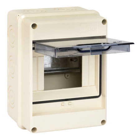 Бокс 5мод навесной серый прозрачная дверь IP65 ЩРН-ПГ EKF 