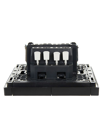 Фортепиано черный переключатель 2кл скрытая 10А IP20 