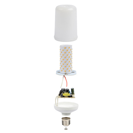 Лампа свд LED-L60-6W/Flame/E27/PLD01WH Uniel