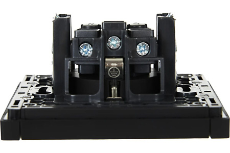 Фортепиано черный механизм розетки скрытая 1-мест заземление IP20 