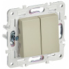 Сканди бежевый выключатель 2кл скрытая 10А IP20 