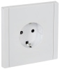 Фортепиано белый розетка скрытая 1-мест заземление шторки IP20 