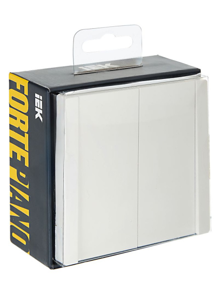 Фортепиано белый выключатель 2кл скрытая 10А IP20 