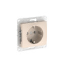 Глосса бежевый розетка скрытая 1-мест заземление быстрозажим. клем. IP20 