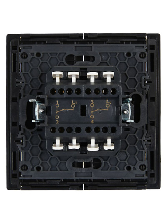 Фортепиано черный переключатель 2кл скрытая 10А IP20 