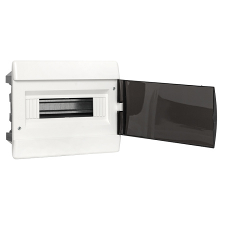 Бокс 12мод встраиваемый белый чёрная дверь IP41 ЩРВ-П EKF Basic